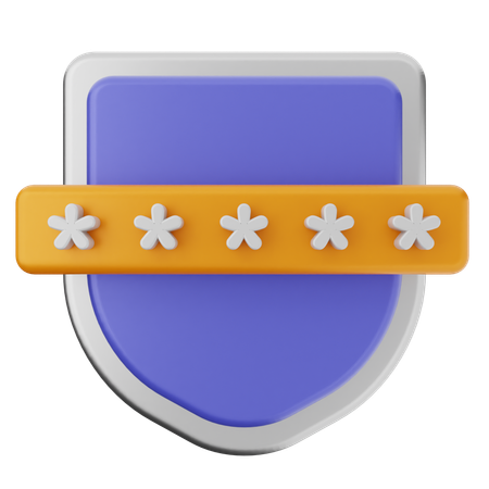 Protección con escudo de contraseña  3D Icon