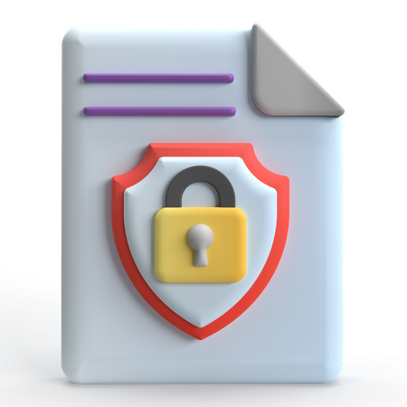 Protección de archivos  3D Icon