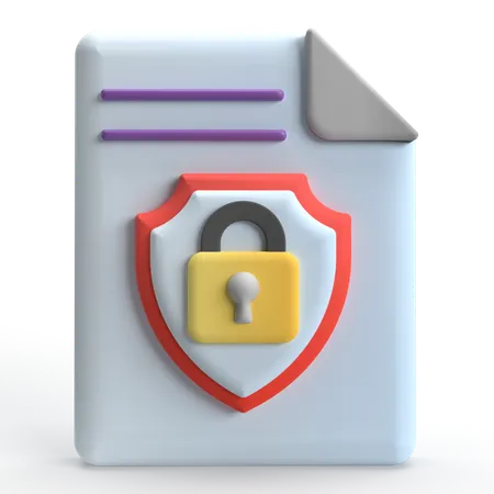 Protección de archivos  3D Icon