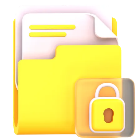 Protección de archivos  3D Icon