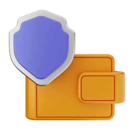 Protección de billetera  3D Icon