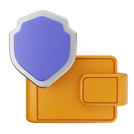 Protección de billetera  3D Icon