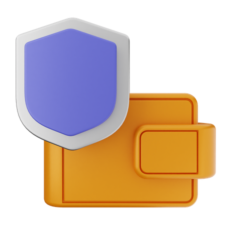 Protección de billetera  3D Icon