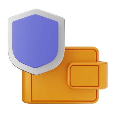 Protección de billetera  3D Icon