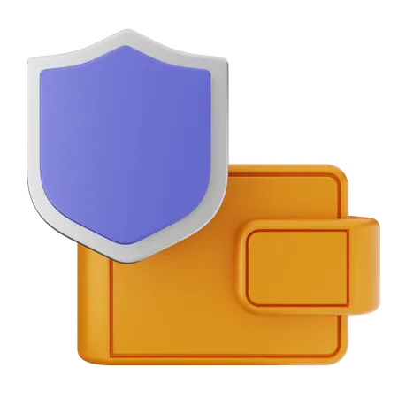 Protección de billetera  3D Icon