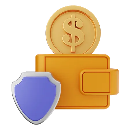 Protección de billetera  3D Icon