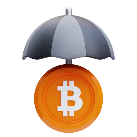 Protección bitcoin  3D Icon