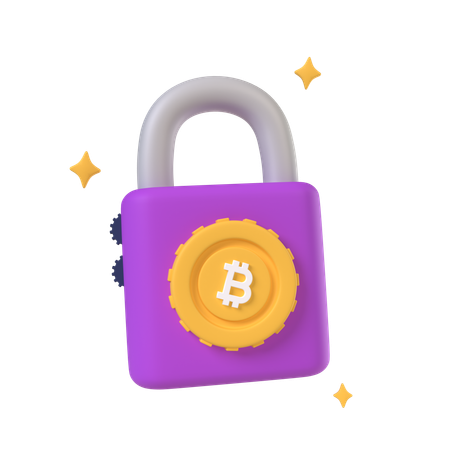 Protección bitcoin  3D Icon