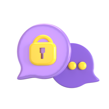 Protección de chat  3D Icon