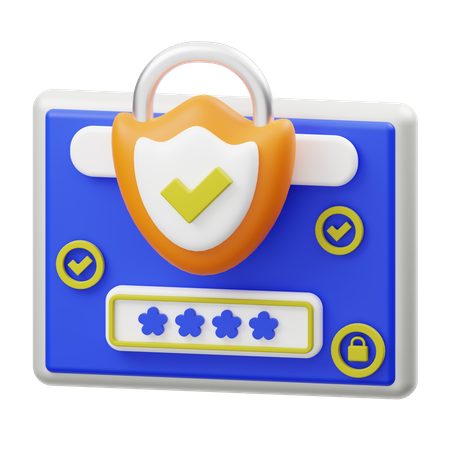 Protección de contraseña  3D Icon