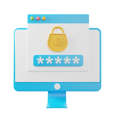 Protección de contraseña  3D Icon
