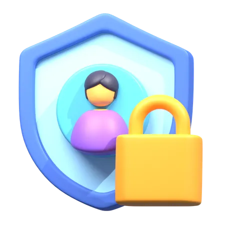 Protección de cuenta  3D Icon