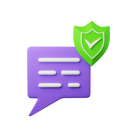 Protección de datos de chat  3D Icon