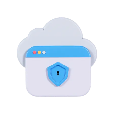 Protección de datos en la nube  3D Icon