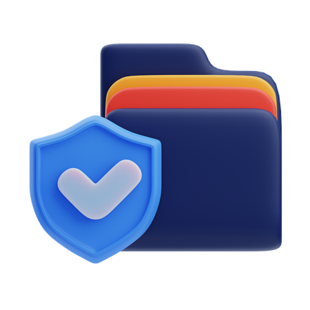 Protección de documentos  3D Icon