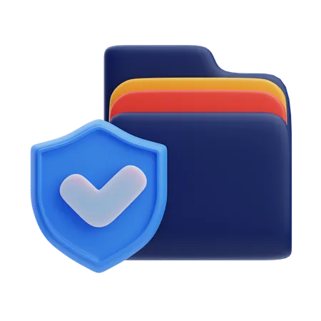 Protección de documentos  3D Icon