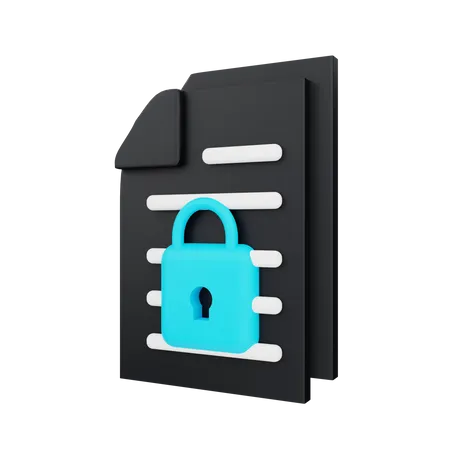 Protección de documentos  3D Icon