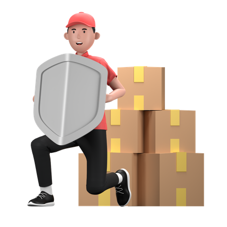 Protección de entrega  3D Illustration