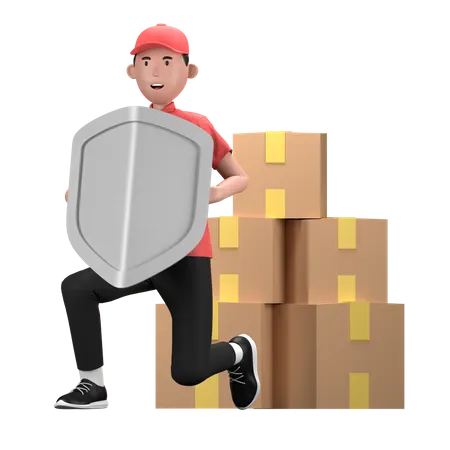 Protección de entrega  3D Illustration
