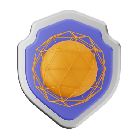 Escudo de proteccion de internet  3D Icon