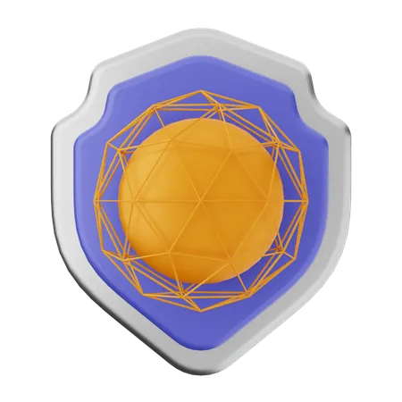 Escudo de proteccion de internet  3D Icon