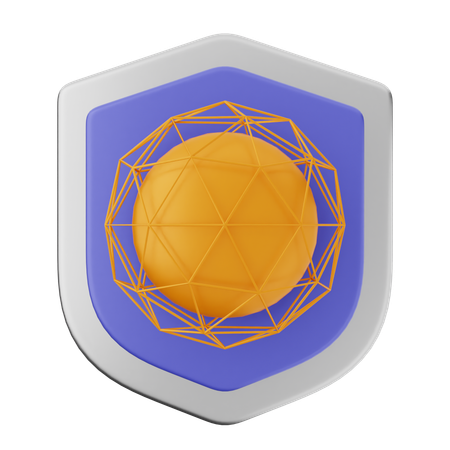 Escudo de proteccion de internet  3D Icon