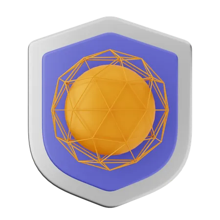 Escudo de proteccion de internet  3D Icon