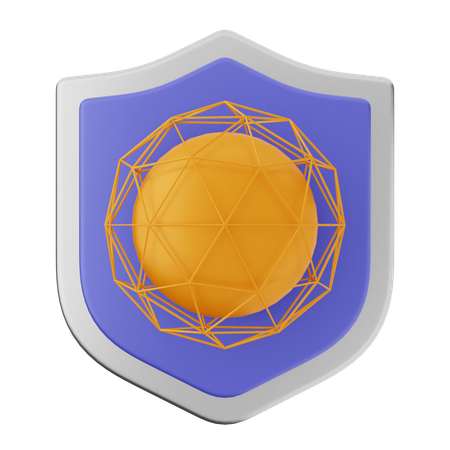 Escudo de proteccion de internet  3D Icon