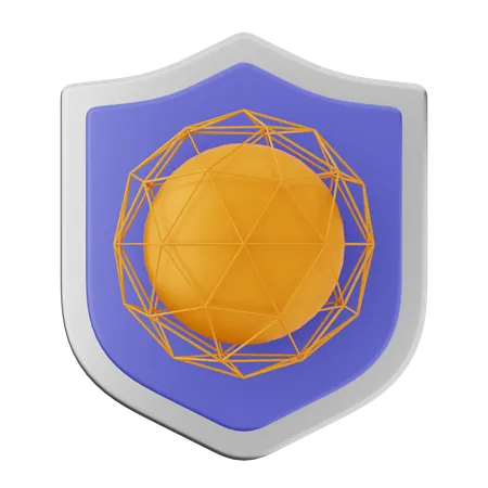 Escudo de proteccion de internet  3D Icon