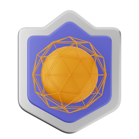 Escudo de proteccion de internet  3D Icon