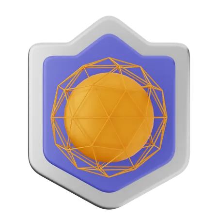 Escudo de proteccion de internet  3D Icon