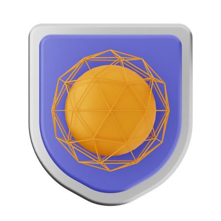 Escudo de proteccion de internet  3D Icon