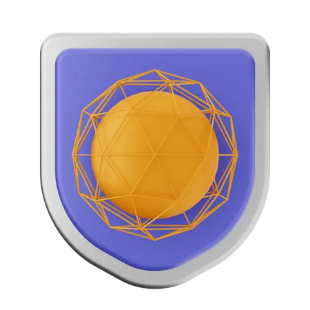 Escudo de proteccion de internet  3D Icon