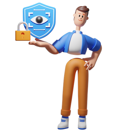 Protección de reconocimiento ocular  3D Icon