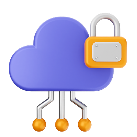 Protección de seguridad en la nube  3D Icon