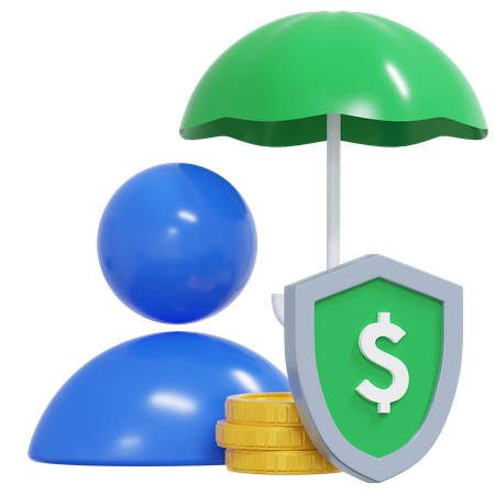 Protección de seguro financiero  3D Icon