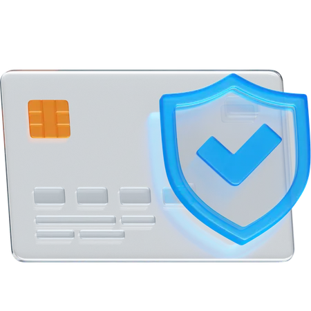 Protección de tarjeta de crédito  3D Icon