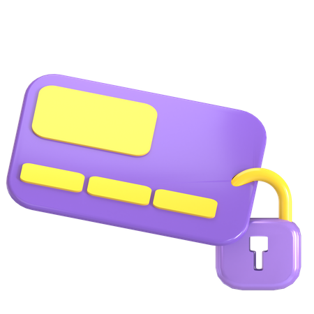 Protección de tarjeta de crédito  3D Icon