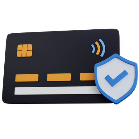 Protección de tarjeta de crédito  3D Icon