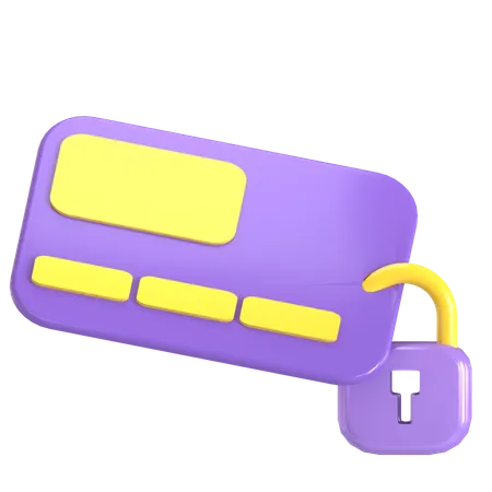 Protección de tarjeta de crédito  3D Icon