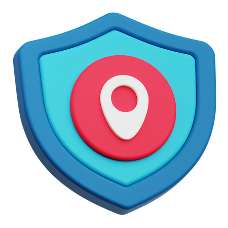 Protección de ubicación  3D Icon