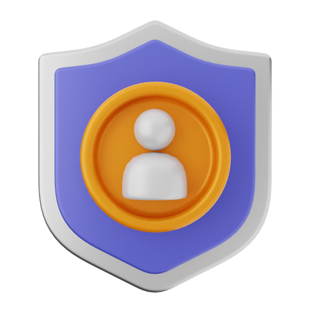 Protección del escudo del usuario  3D Icon