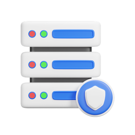 Protección del servidor  3D Icon