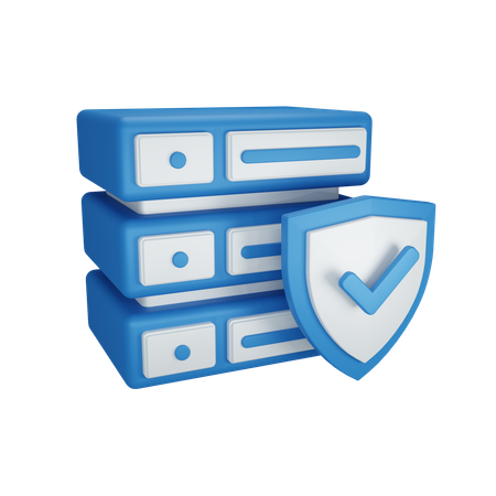 Protección del servidor  3D Icon