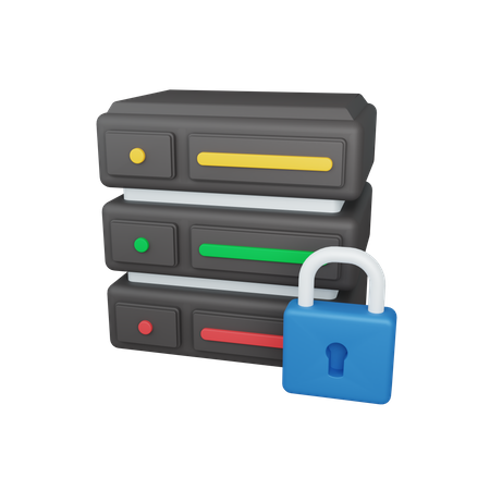 Protección del servidor  3D Icon