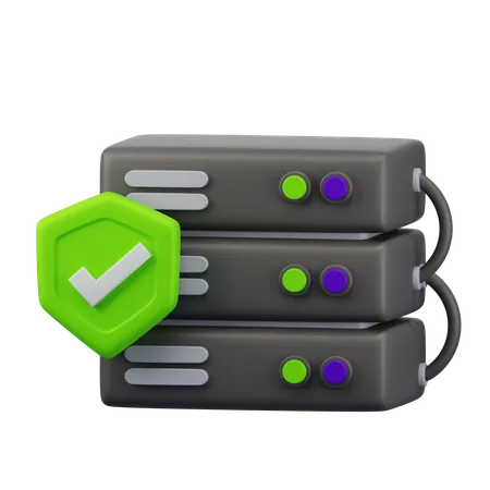 Protección del servidor de base de datos  3D Icon