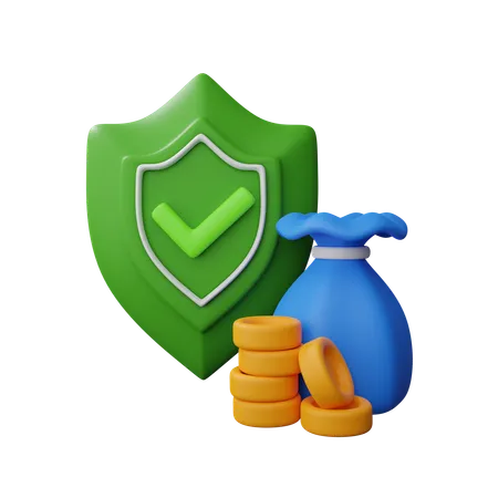 Protección del dinero  3D Icon