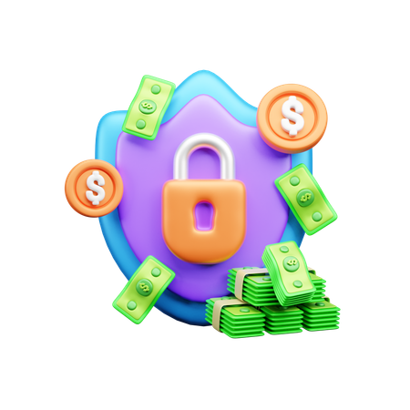 Protección del dinero  3D Icon