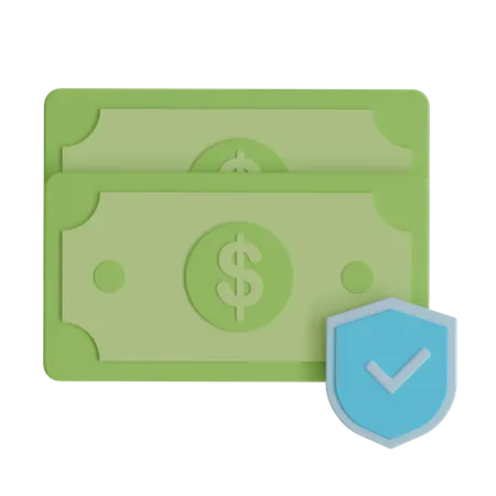 Protección del dinero  3D Icon