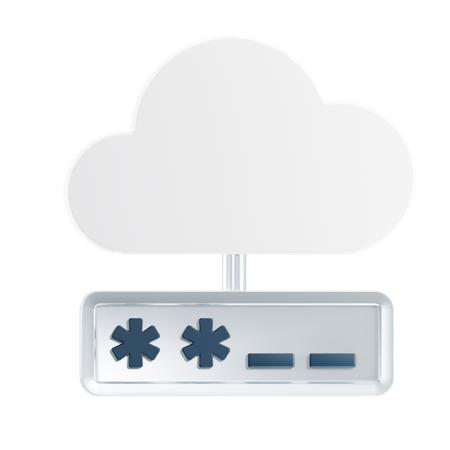 Proteger la nube  3D Icon